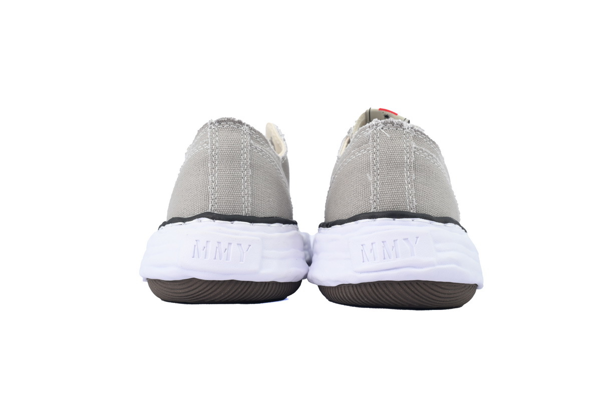 Maison Mihara Yasuhiro Baker OG Sole Canvas Low Grey White Black Piping   A02FW704-GRY