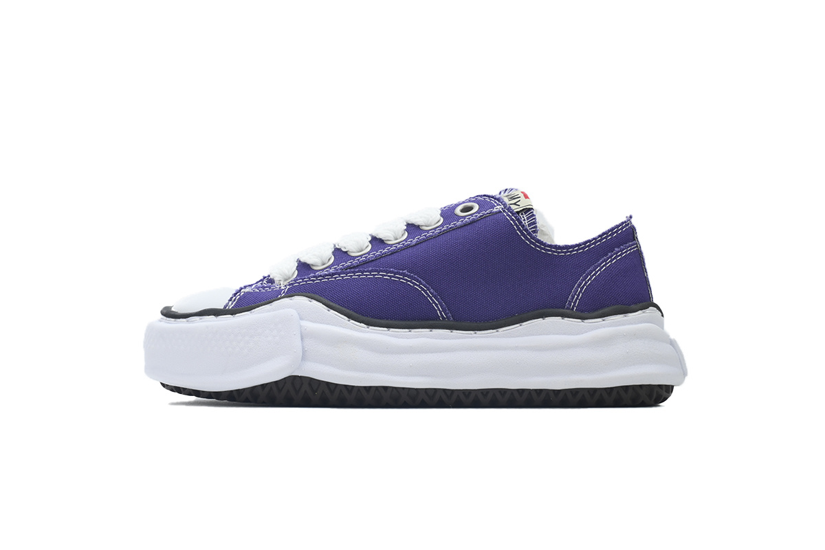Maison Mihara Yasuhiro Blakey OG Sole Canvas Low Purple White Black Piping   A06FW702-PUR