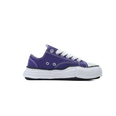 Maison Mihara Yasuhiro Blakey OG Sole Canvas Low Purple White Black Piping   A06FW702-PUR 02