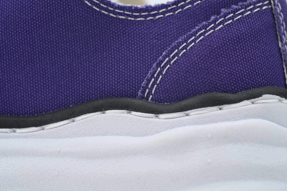 Maison Mihara Yasuhiro Blakey OG Sole Canvas Low Purple White Black Piping   A06FW702-PUR