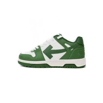 Off-White "Out Of Office" (OOO) Low Tops White Green  OMIA189S21LEA0010155 01