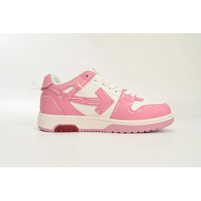 Off-White "Out Of Office" (OOO) Low Tops Pink White Stitched OMIA189S 23LEA333 3333 02