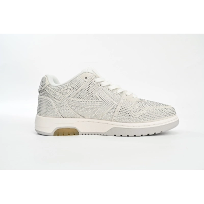 OFF-WHITE Out Of Office "White Strass / Crystal Embellished"  OWIA259S23LEA0080101 02