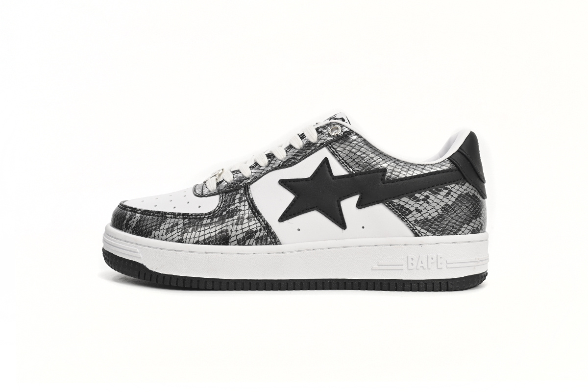 A BATHING APE BAPE STA Low 'Black Snake Skin' (1180-191-009)