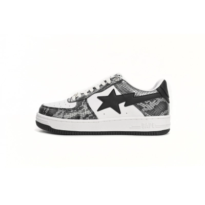 A BATHING APE BAPE STA Low 'Black Snake Skin' (1180-191-009) 01