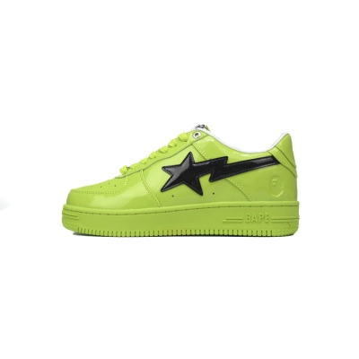 A BATHING APE BAPE STA OS “Neon Green Black Patent” 01