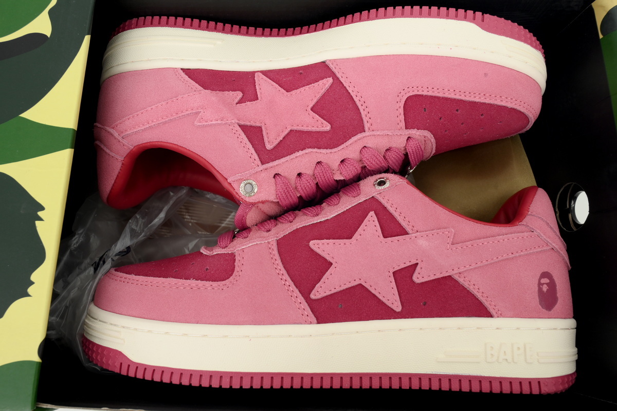 A BATHING APE BAPE STA OS “Pink Suede” 1H70-191-004