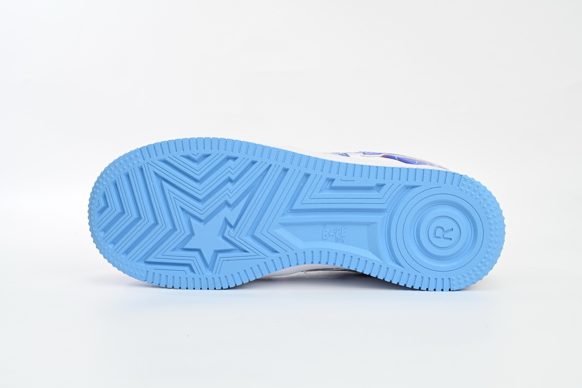 A BATHING APE BAPE STA Low 'Black Blue Color Spray Painting' (1H73-191-913)