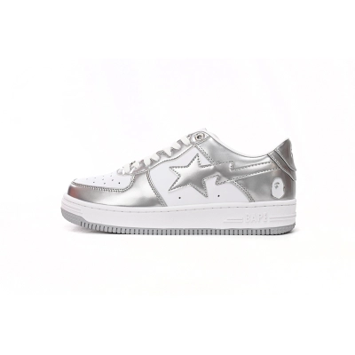 A BATHING APE BAPE STA Low 'Silver' (1H73-191-921) 01