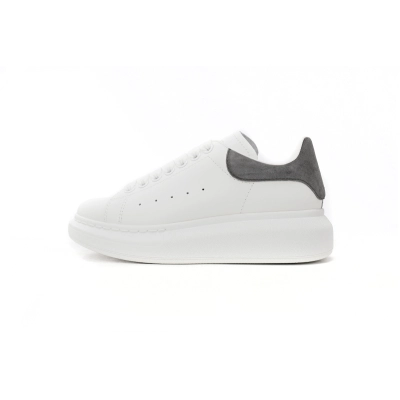 Alexander McQueen Oversized Sneaker 'White Dark Grey Suede' 01