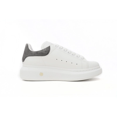 Alexander McQueen Oversized Sneaker 'White Dark Grey Suede' 02