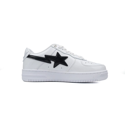 A BATHING APE BAPE STA OS 'White Black Patent' 191 302M 02