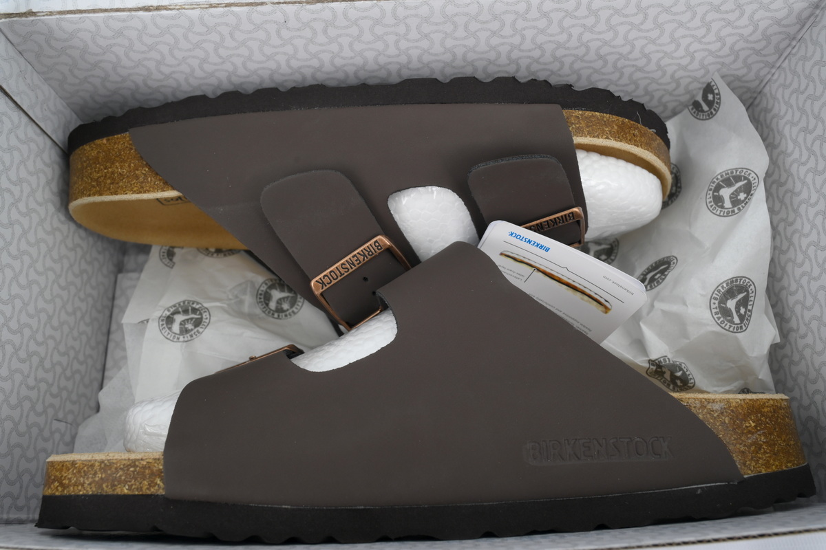 Birkenstock Arizona Birko-Flor Sandals - Mocha Dark Brown 051793