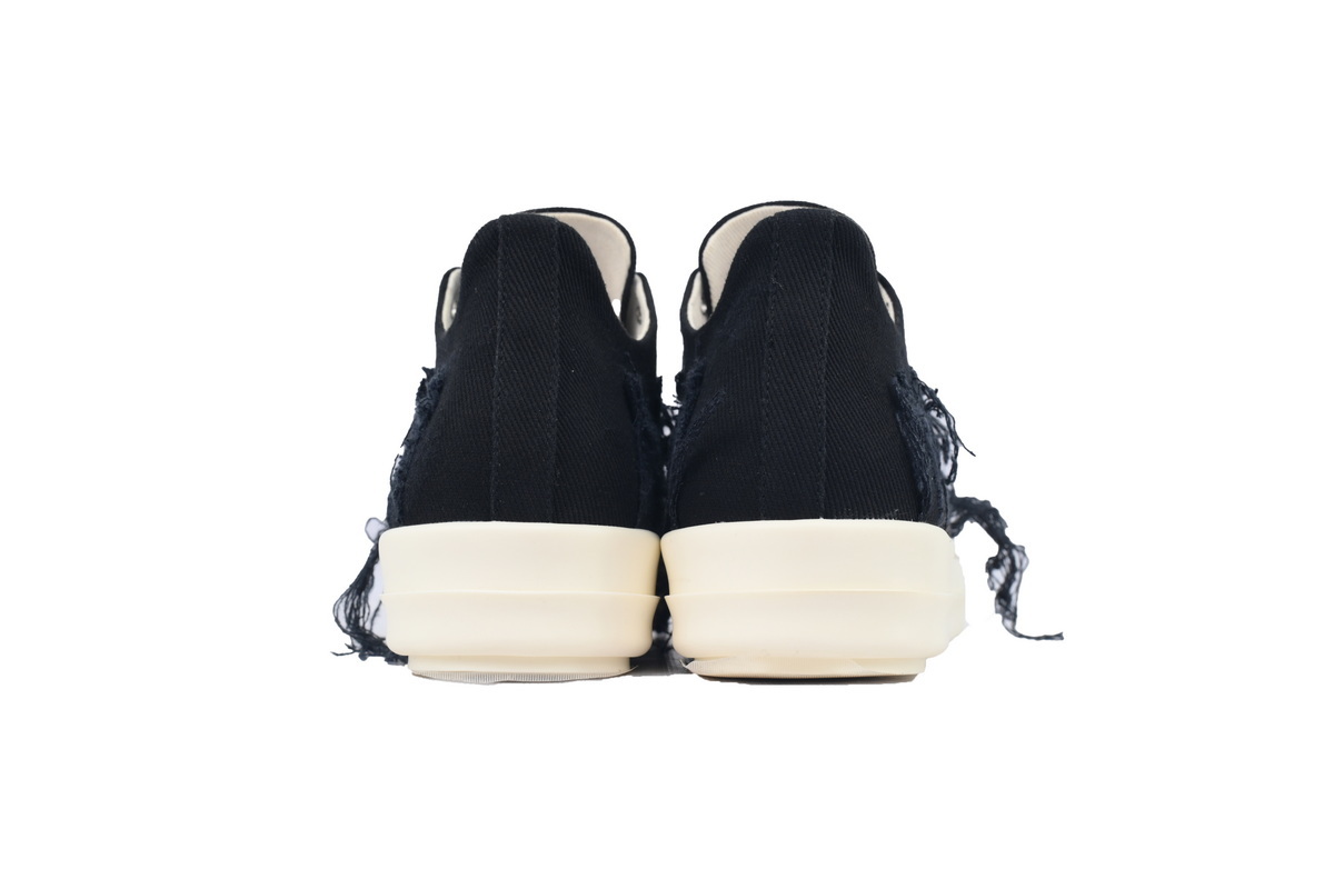 Rick Owens DRKSHDW Slashed Frayed Canvas Sneakers