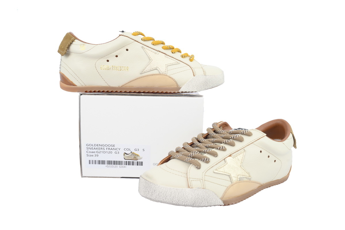 Golden Goose True Star 'Cream Leather Gold Star'