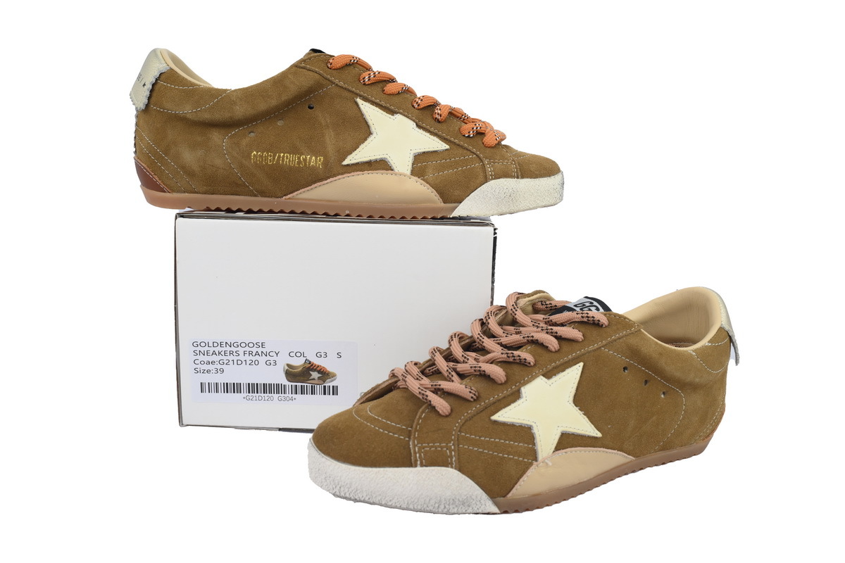 Golden Goose True Star 'Khaki Suede Cream Star'