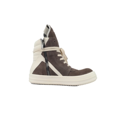 Rick Owens Geobasket Suede Taupe High-Top Sneakers 02