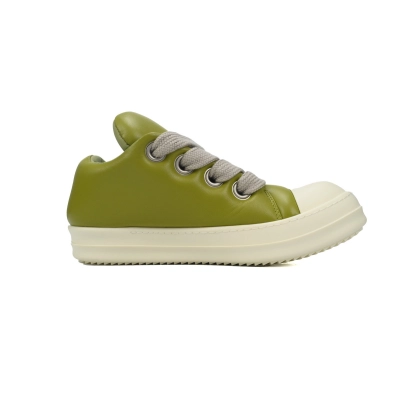 Rick Owens Jumbo Laced Low Sneakers Green Milk 02