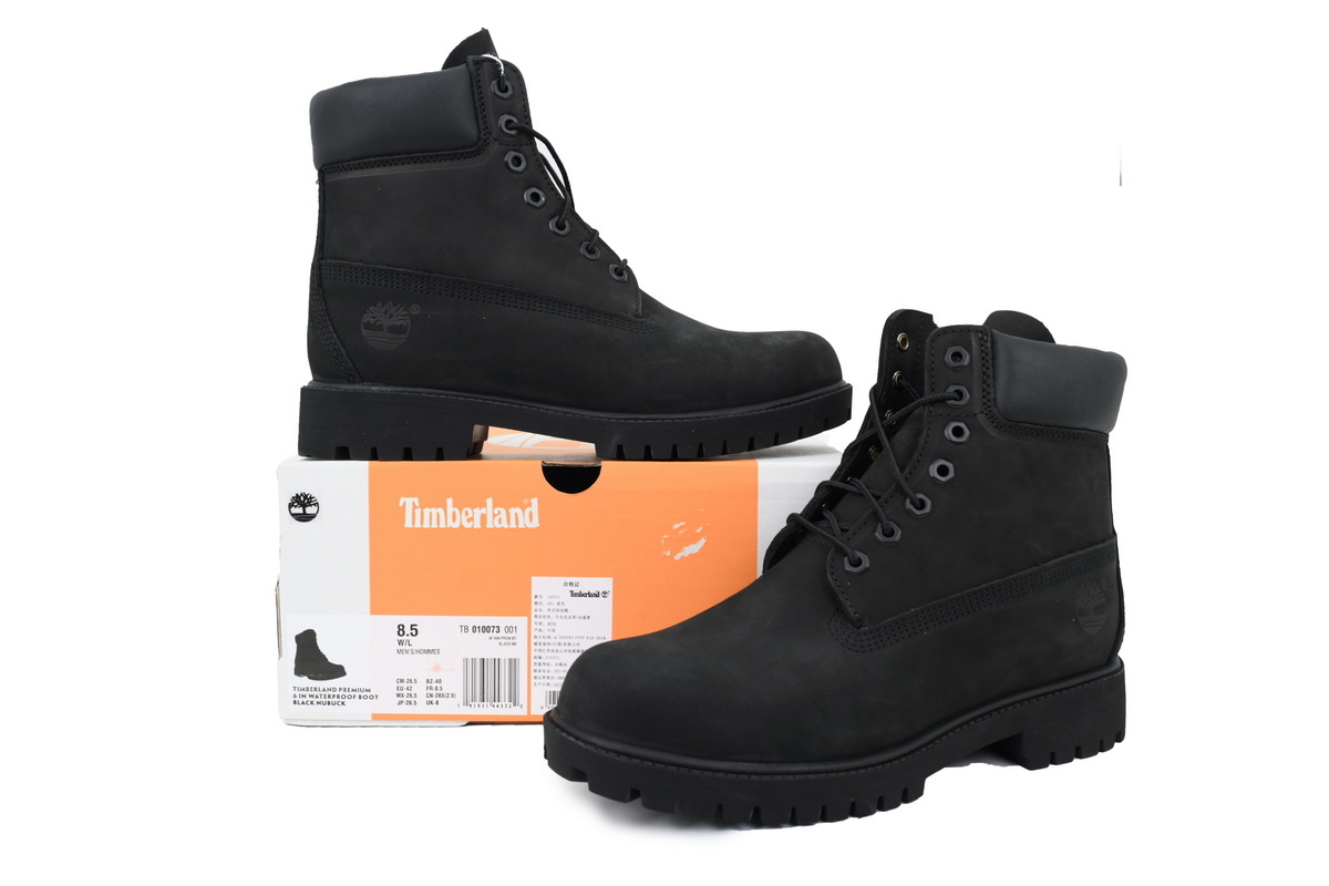 Timberland Premium 6-Inch Waterproof Boot - Black Nubuck
