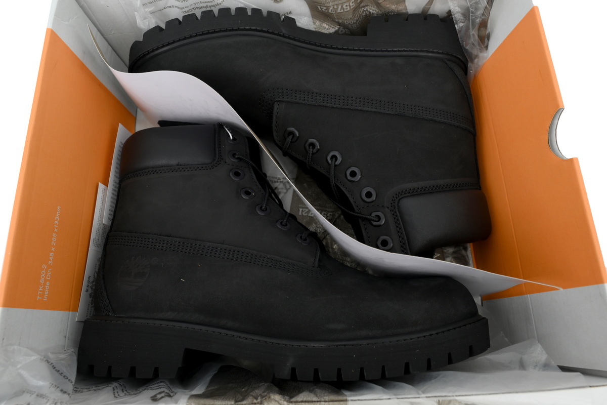 Timberland Premium 6-Inch Waterproof Boot - Black Nubuck