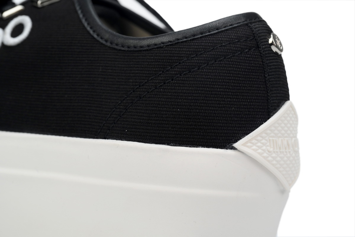 Women's Jimmy Choo Palma Maxi Black and Latte Canvas Platform Trainers