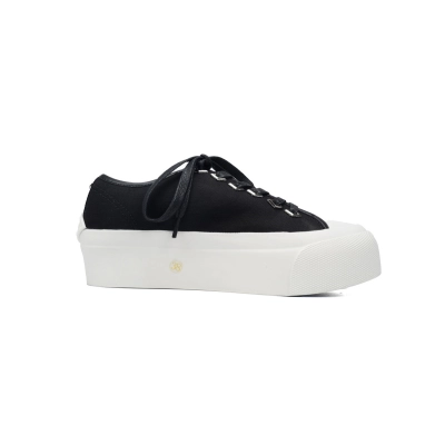 Women's Jimmy Choo Palma Maxi Black and Latte Canvas Platform Trainers 02