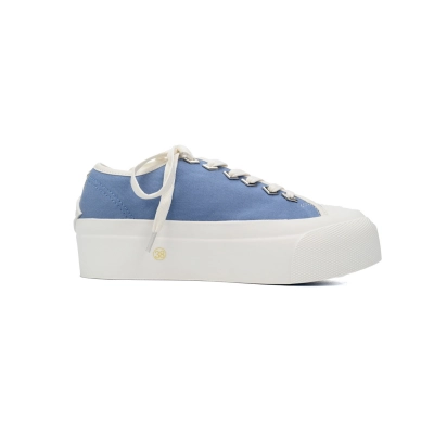 Women's Jimmy Choo Palma Maxi Blue Canvas Platform Trainers 02