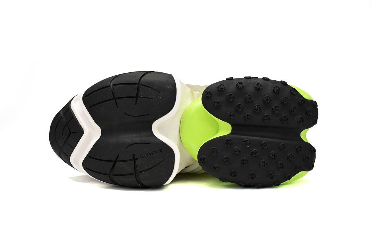  BALMAIN Multikolor Buty sportowe Black, white, and green YM1VJ309