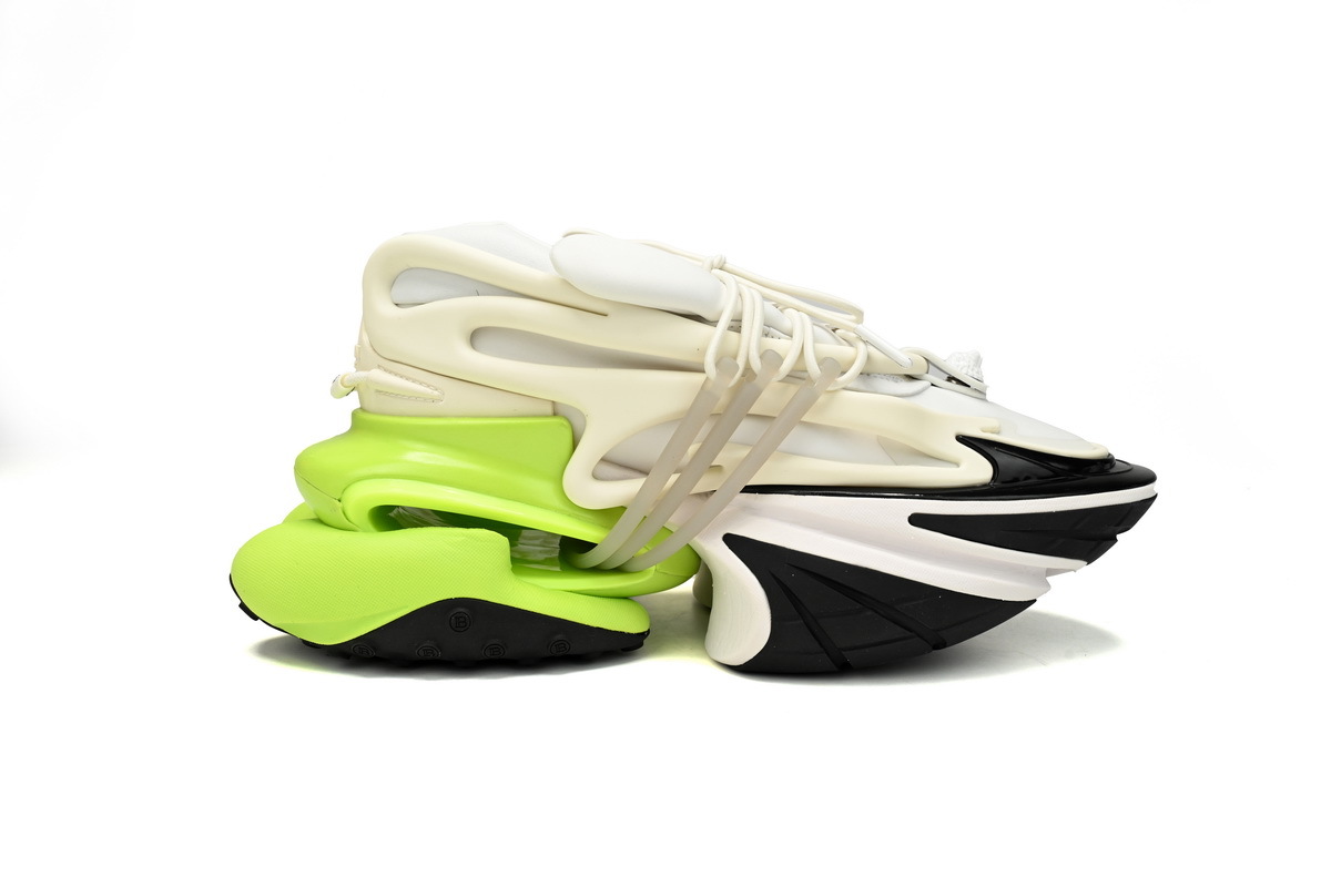  BALMAIN Multikolor Buty sportowe Black, white, and green YM1VJ309