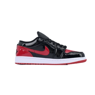 ASB Air Jordan 1 Retro Low OG 'Black Red' Patent Leather 553558-063 02