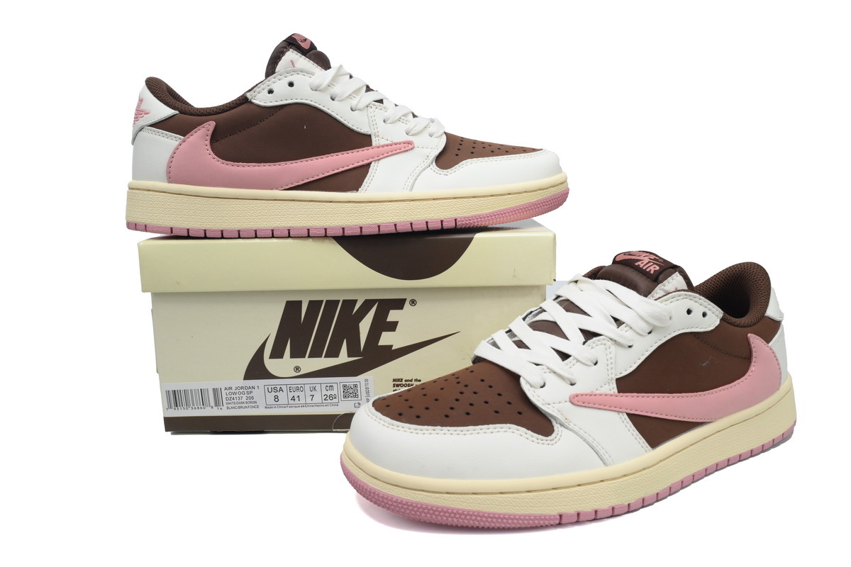 ASB  Air Jordan 1 Low Mocha Sail Pink Leather DZ4137-206