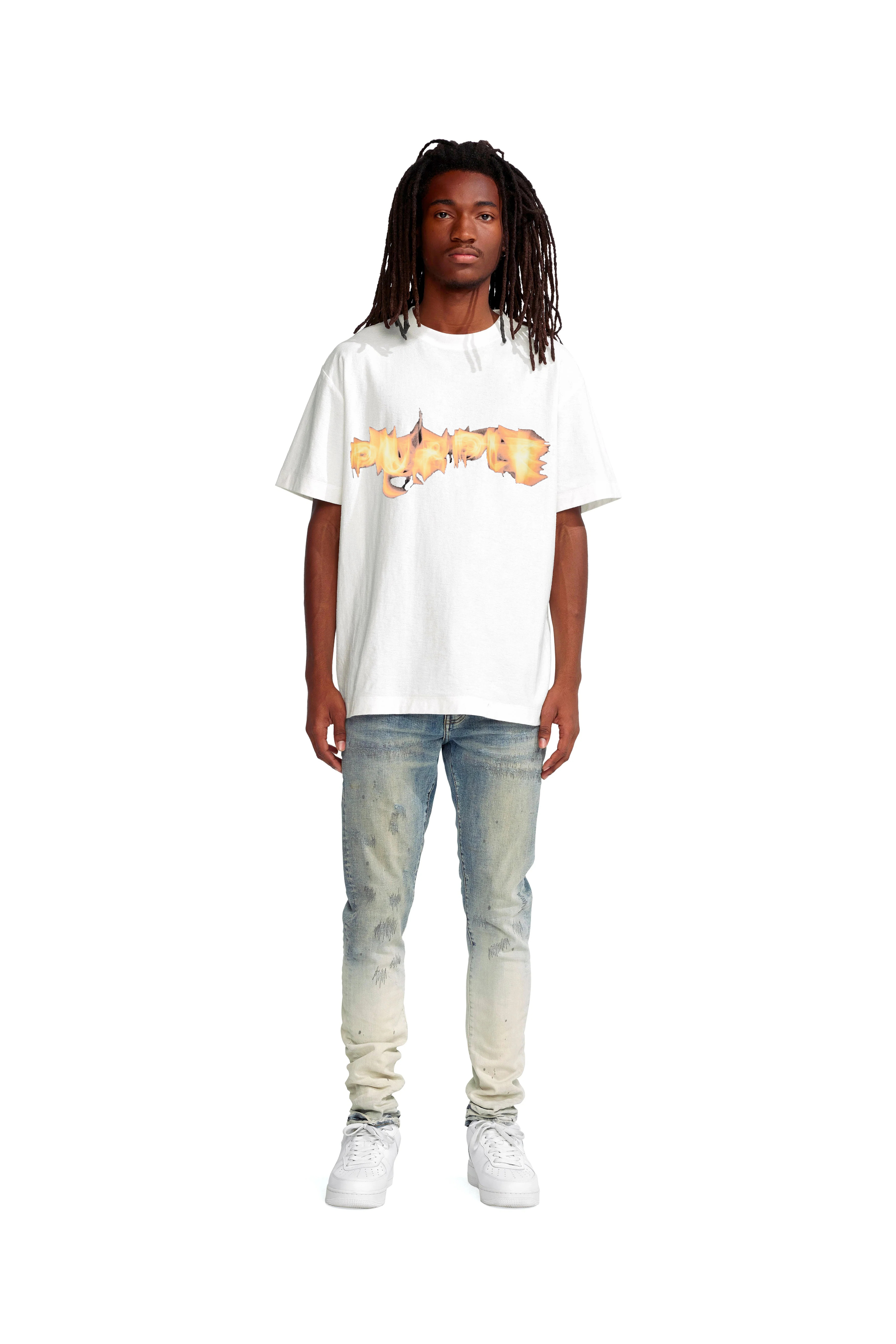 Purple Brand Molten Layouts Blurred Outlines Tee 3001#