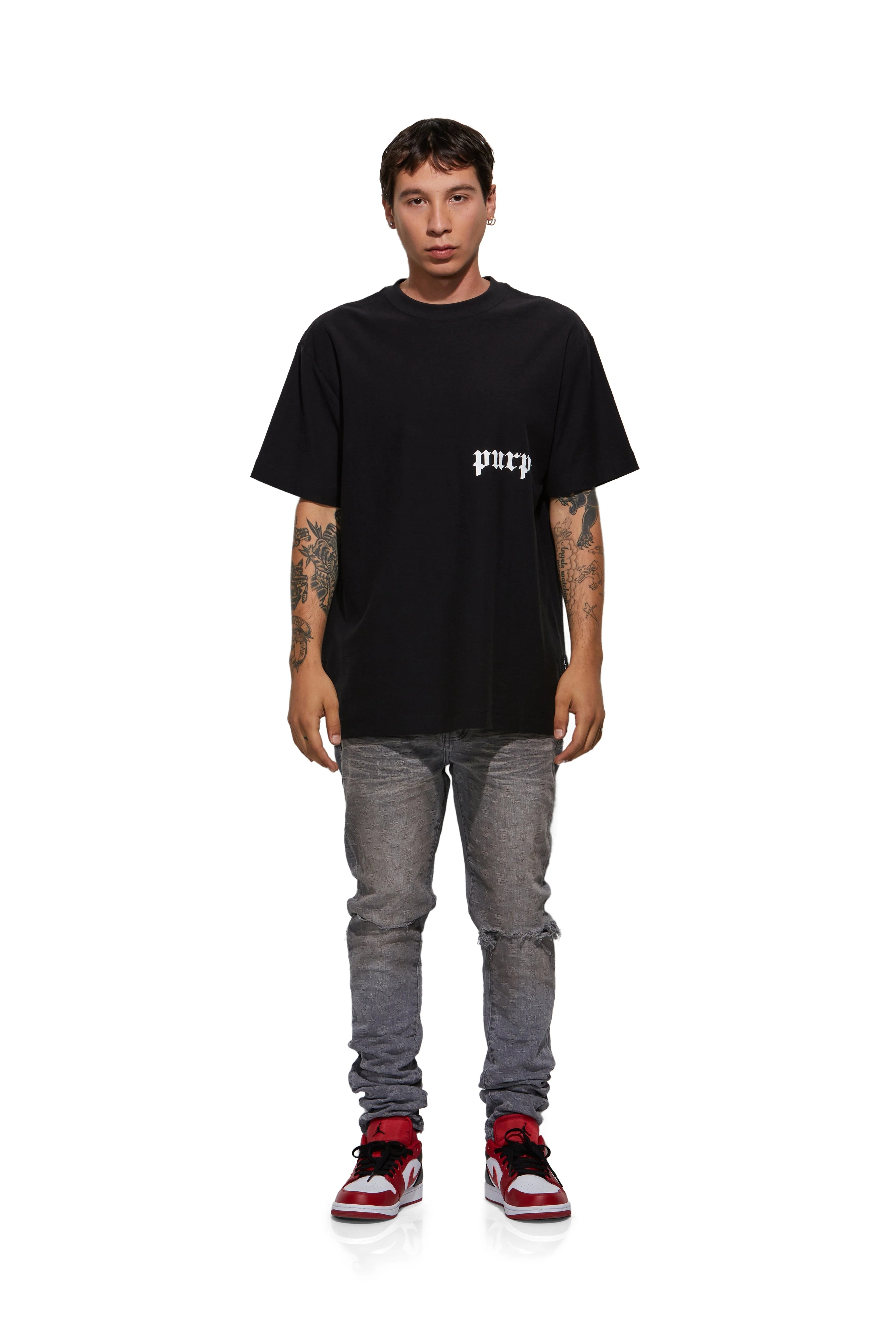Purple Brand Dripping Trails Gothic Tee 3004#