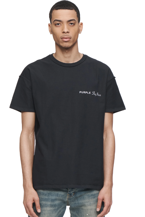 Purple Brand Sky Inn Palm Tree Graphic Tee 3019#