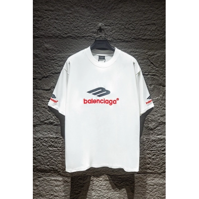  Balenciaga 3B Sports Icon Multi-Embroidered Oversized T-Shirt :5023# 02
