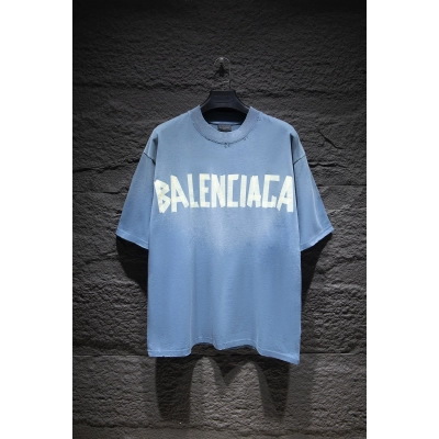 Balenciaga 25ss Tape Logo Distressed Oversized T-Shirt Color Variants :5027# 02