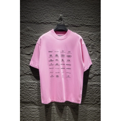 Balenciaga Multi-Logo Sponsor Graphic Oversized T-Shirt Color Variants：5036# 02
