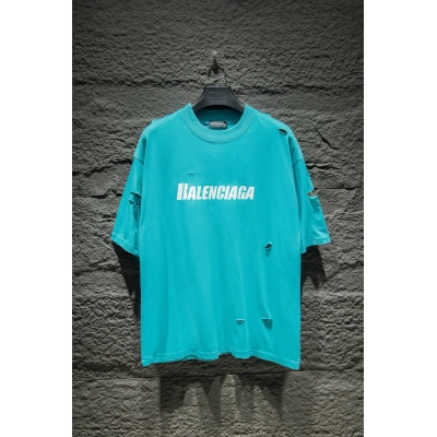 Balenciaga Cracked Logo Destroyed Oversized T-Shirt  Color Variants :5037# 02