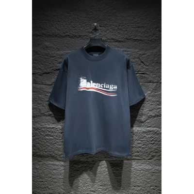 Balenciaga Political Splatter Logo Oversized T-Shirt ：5064# 02
