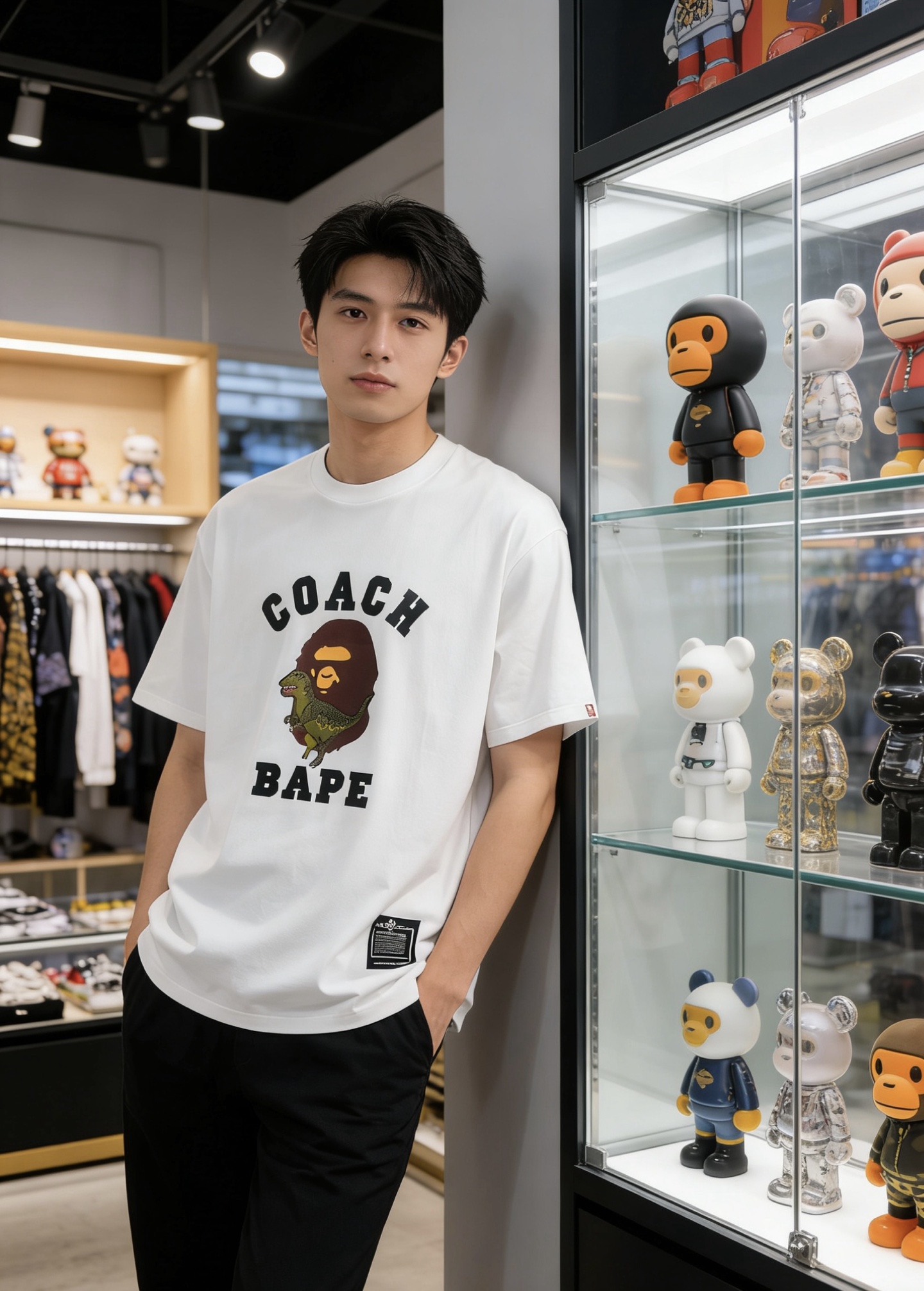 BAPE Dino Graphic White Tee