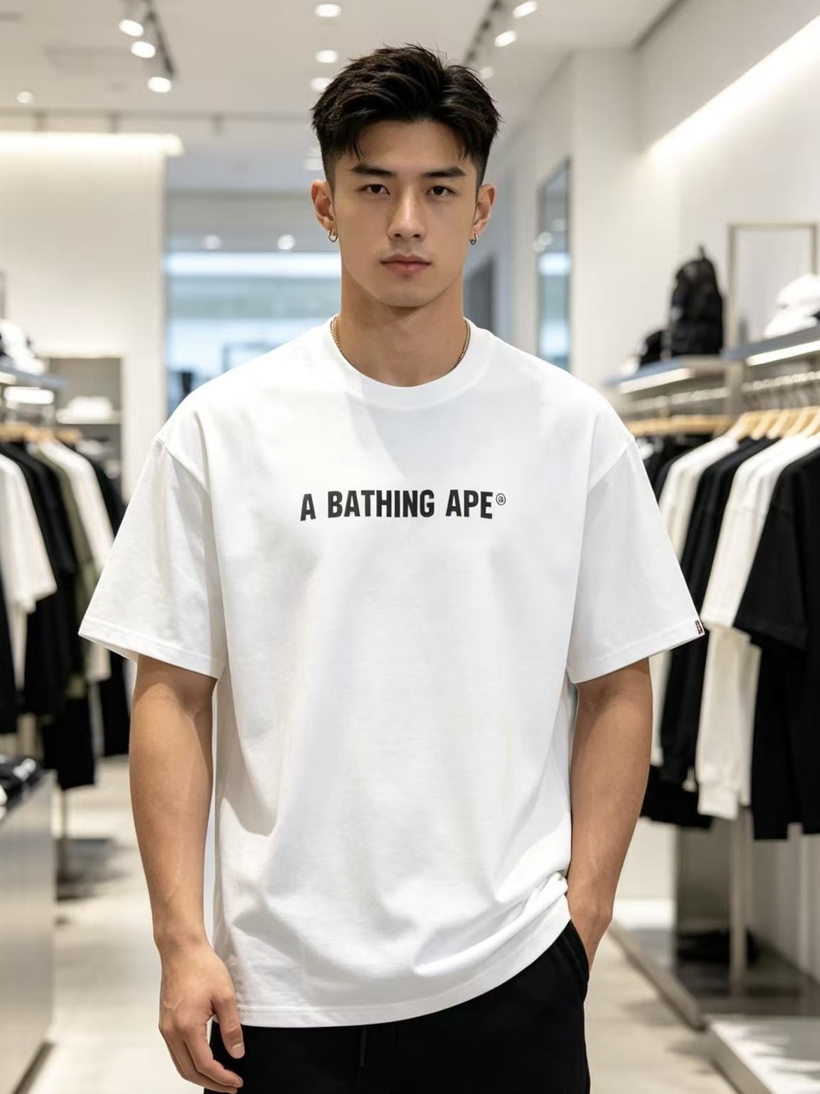 BAPE Busy Works Graphic White Tee 