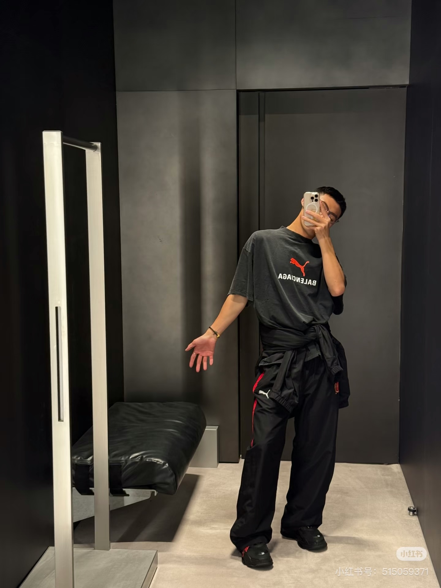 Balenciaga x Puma Cat Logo T-Shirt - Black h130