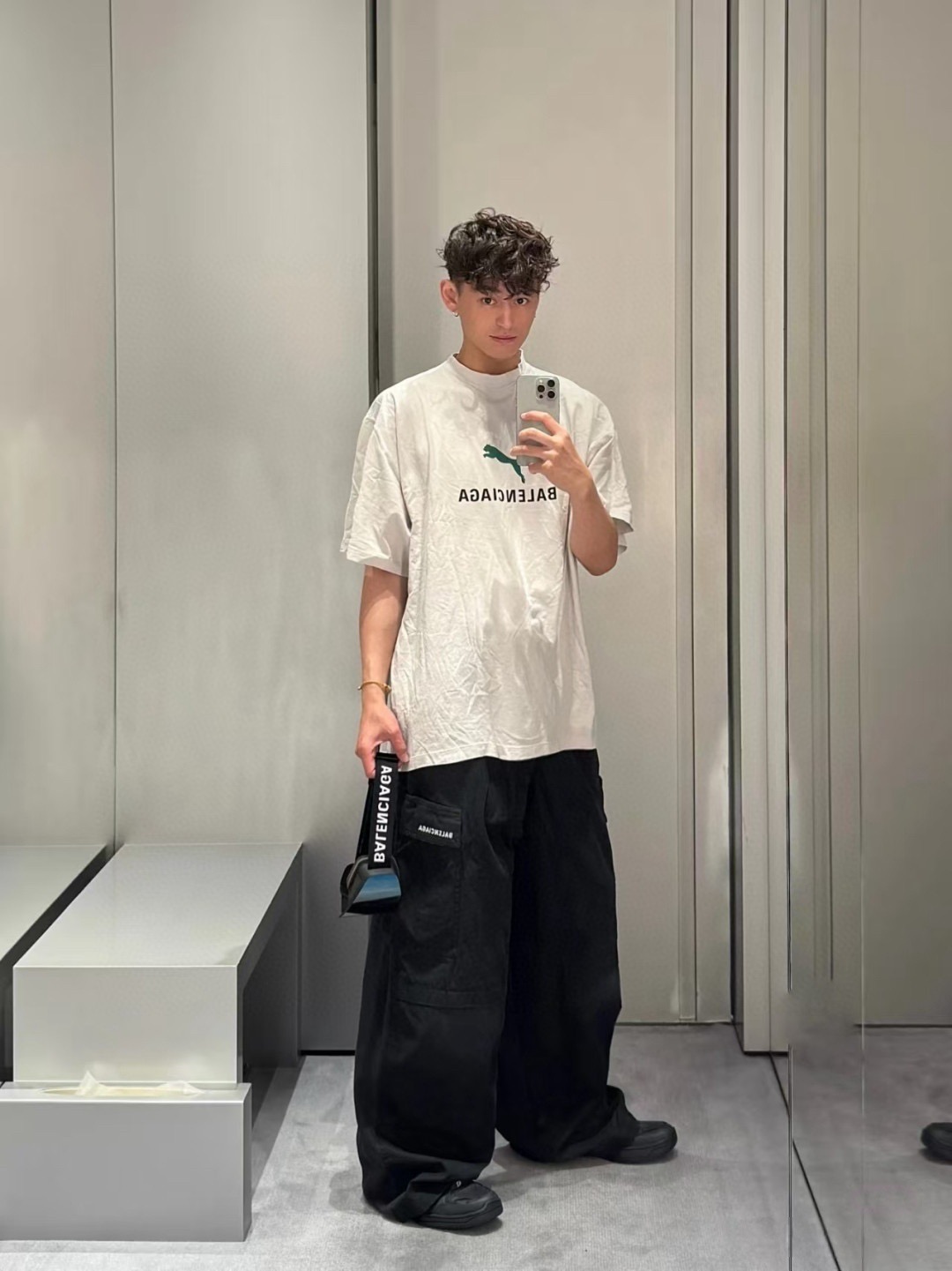 Balenciaga x Puma Cat Logo T-Shirt - White h130