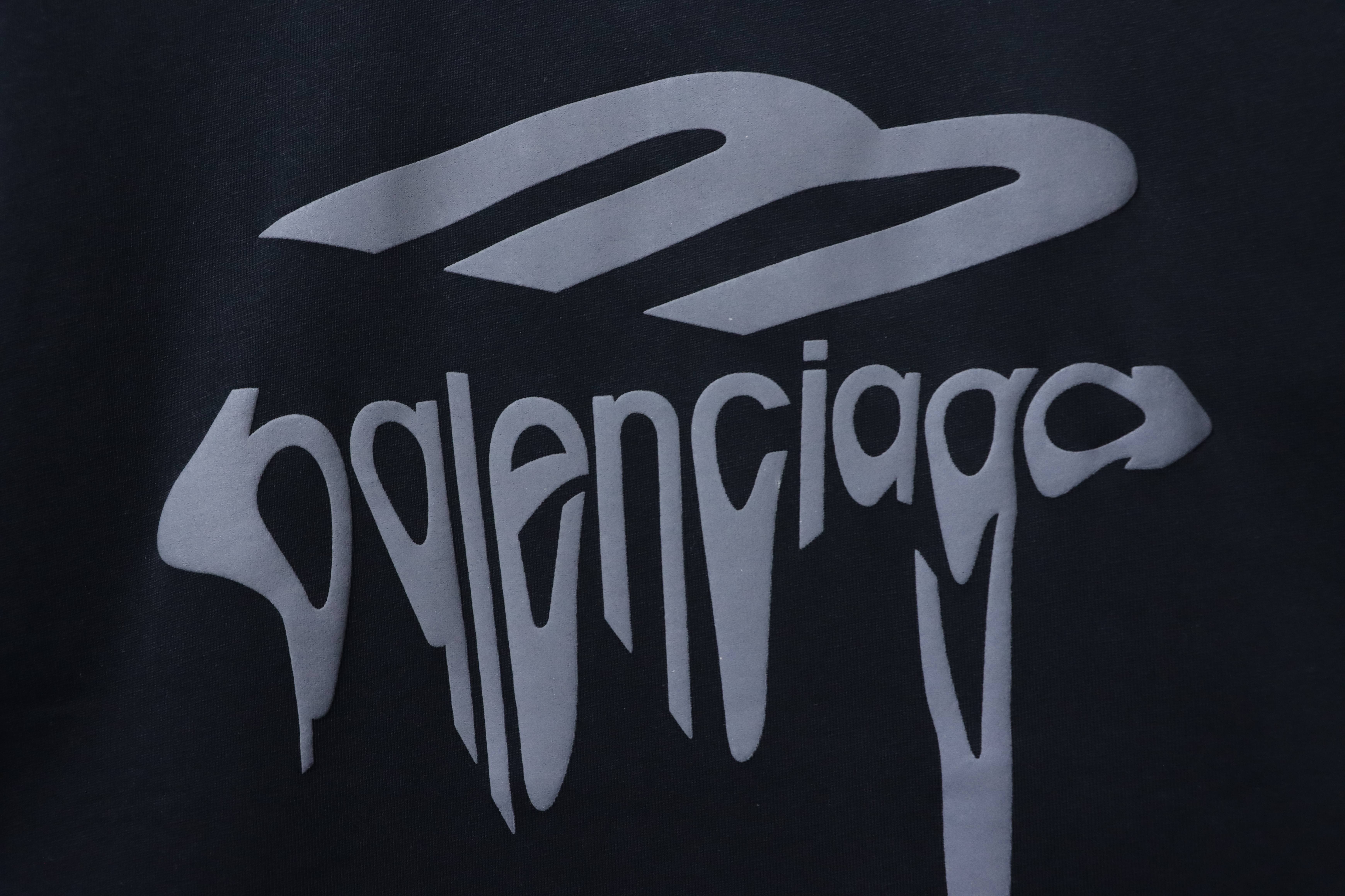 Balenciaga Fluid Logo Heavy Metal T-Shirt Black h140