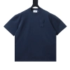 AMI Paris Navy Tee Embroidered Heart h150