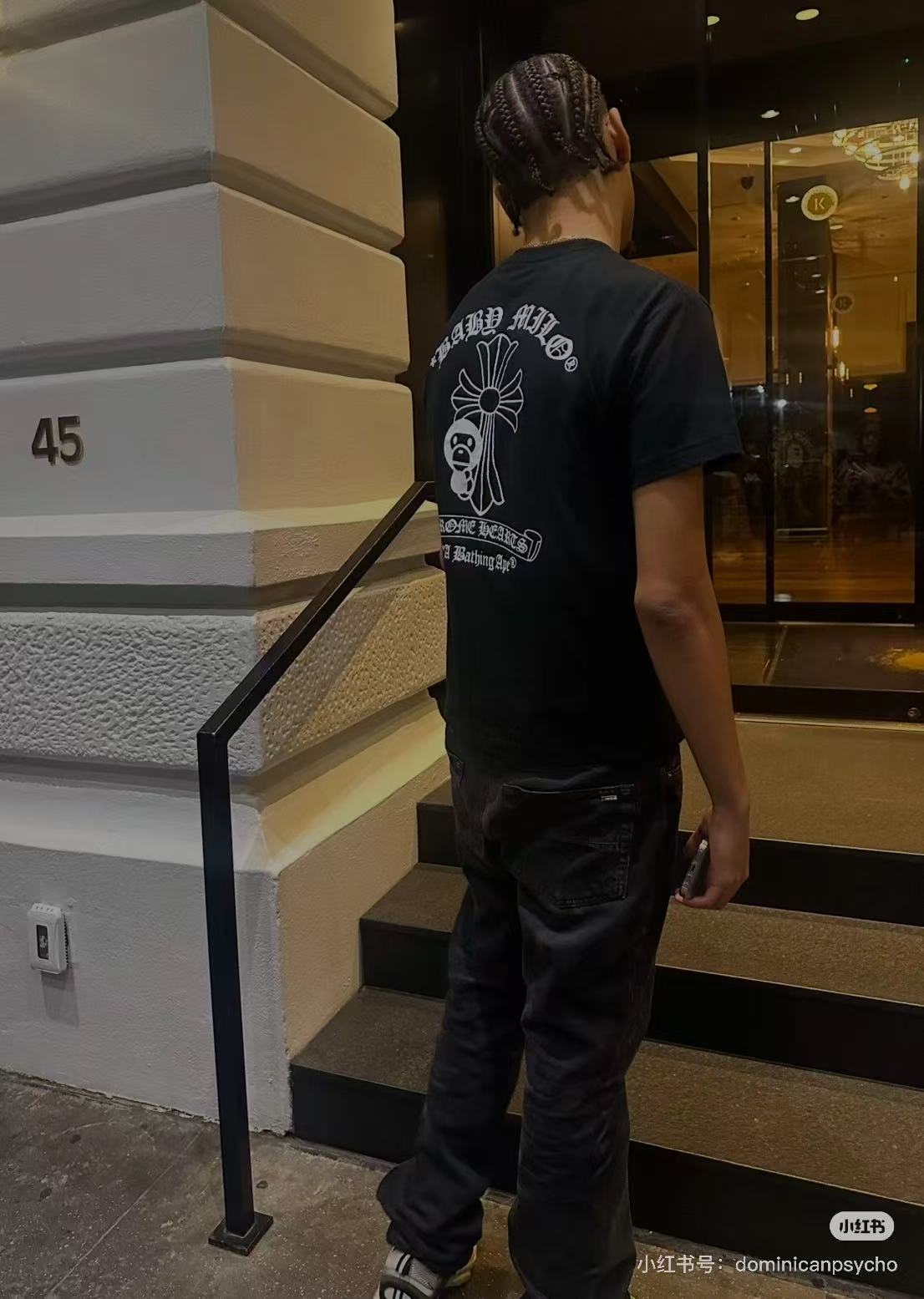 h150 BAPE Chrome Hearts Tee Black