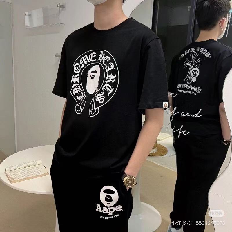 h150 BAPE Chrome Hearts Tee Black