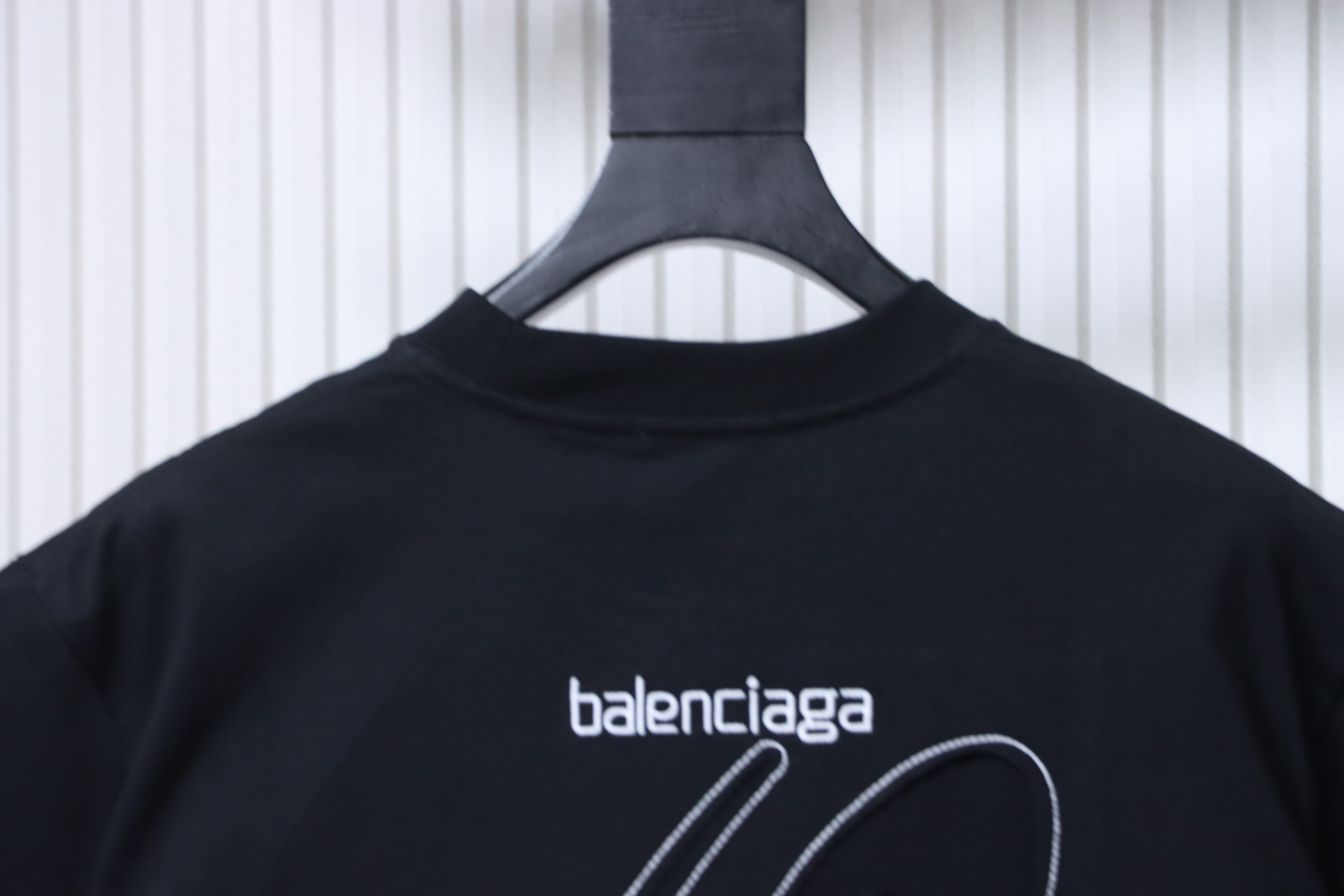 Balenciaga Hand-Drawn Back Logo T-Shirt Black h160