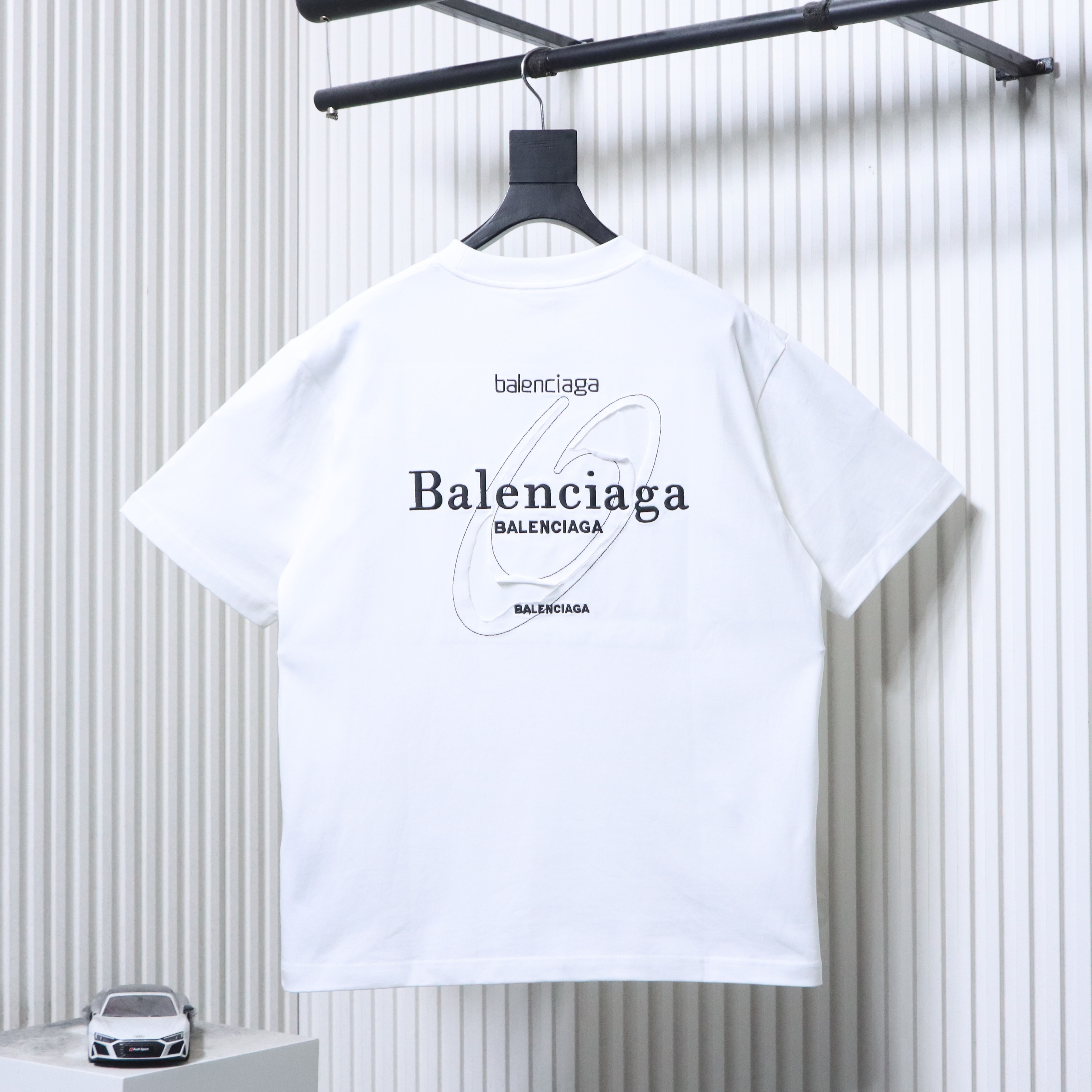 Balenciaga Hand-Drawn Back Logo T-Shirt White h160