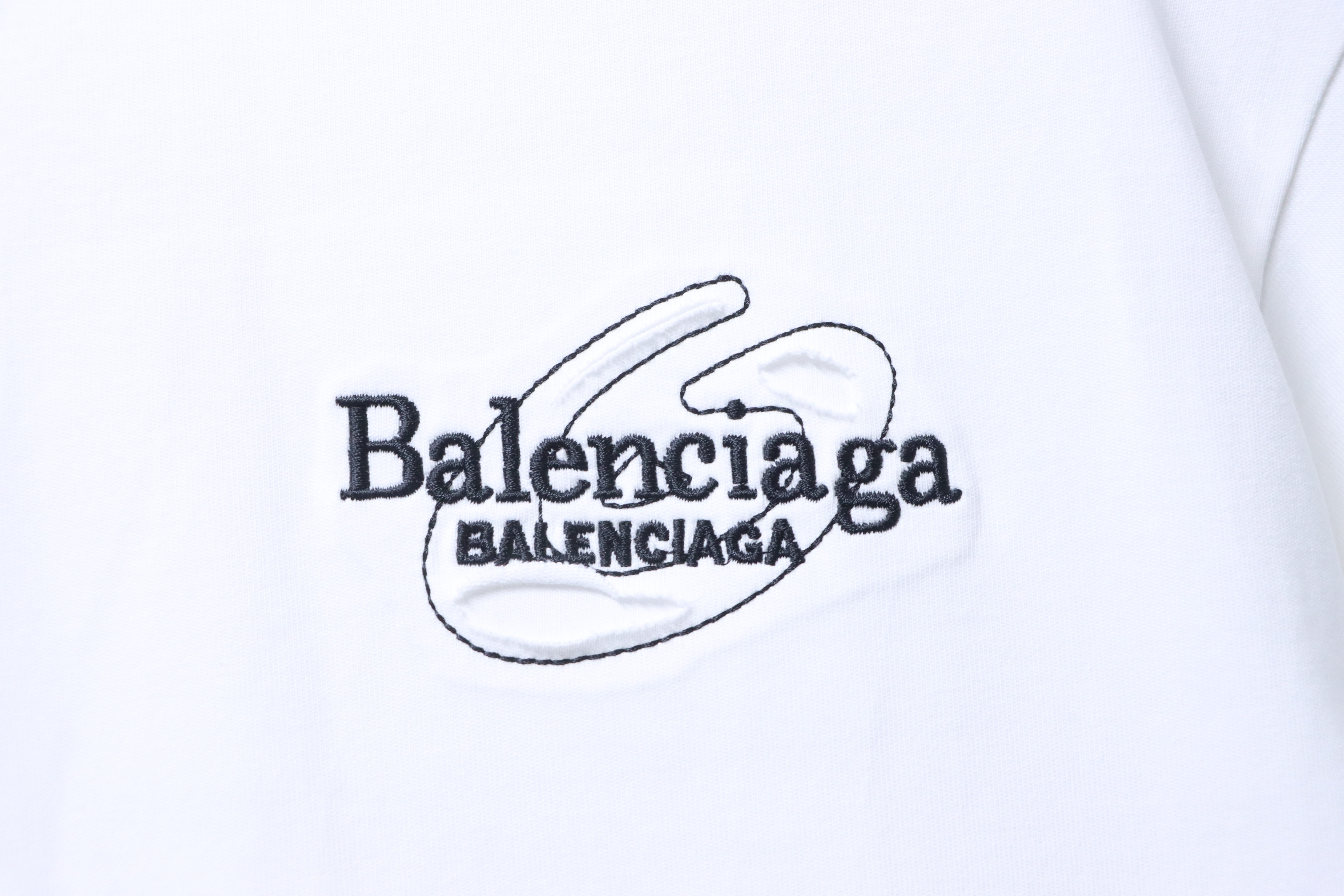 Balenciaga Hand-Drawn Back Logo T-Shirt White h160